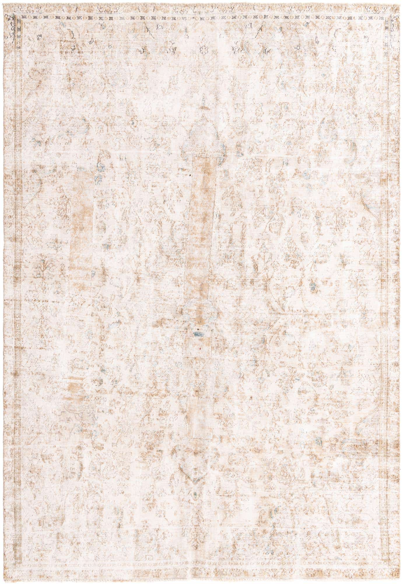 7' 1 x 10' 6 Hand Knotted Ultra Vintage Persian Wool Rug