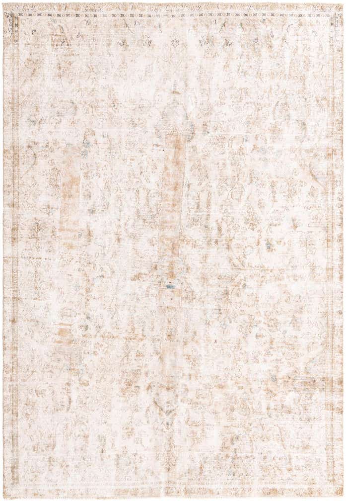 7' 1 x 10' 6 Hand Knotted Ultra Vintage Persian Wool Rug