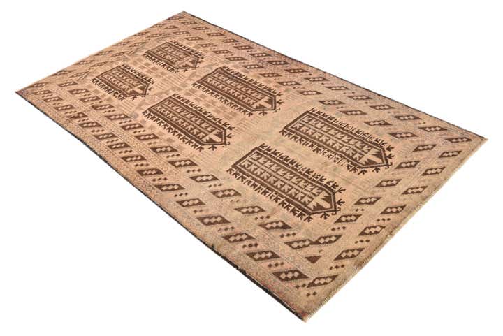 3' 7 x 6' 7 Hand Knotted Ultra Vintage Persian Wool Rug
