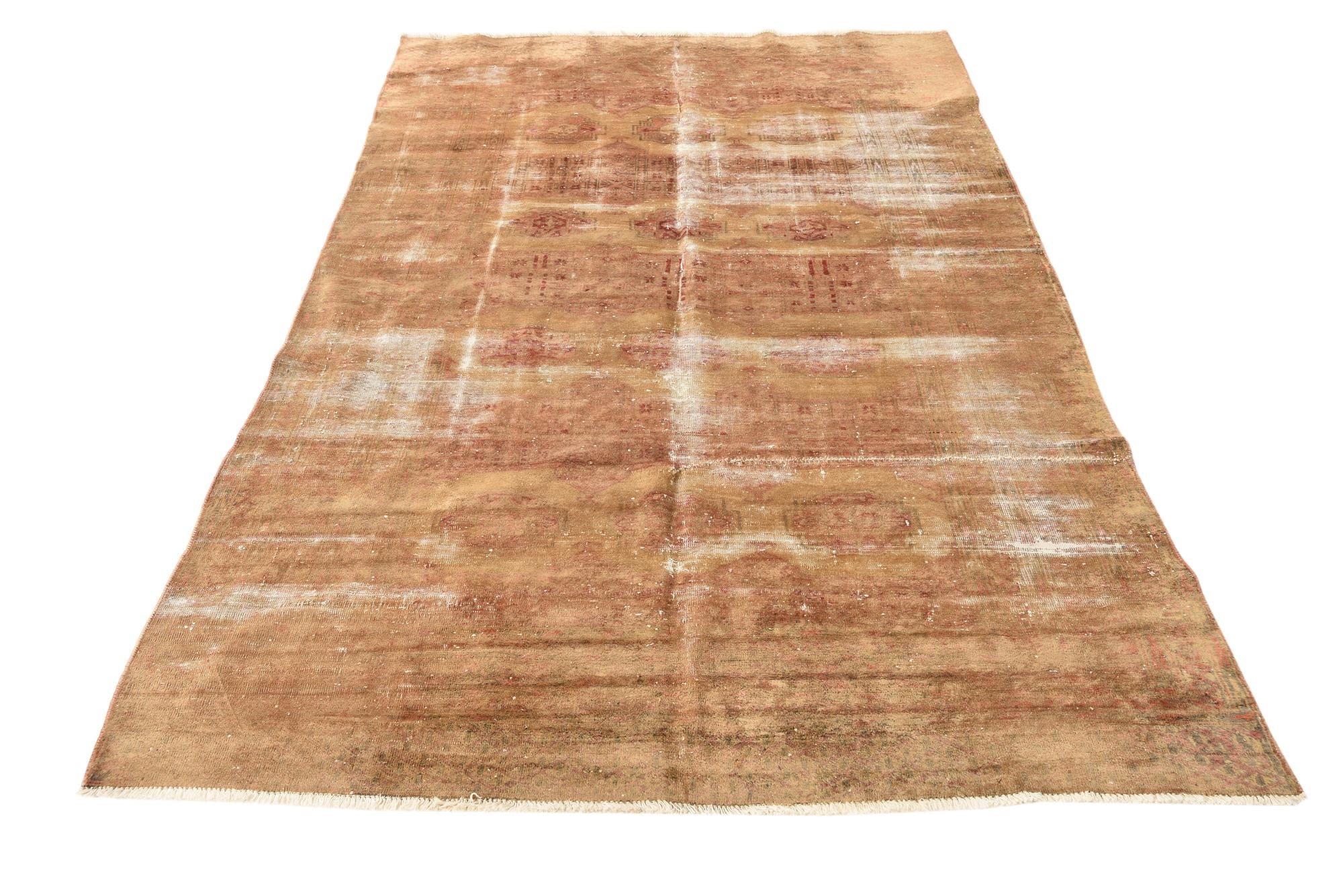 4' 10 x 7' 6 Hand Knotted Ultra Vintage Persian Wool Rug