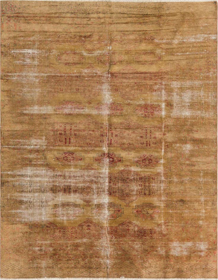 Detail image of 4' 10 x 7' 6 Hand Knotted Ultra Vintage Persian Wool Rug