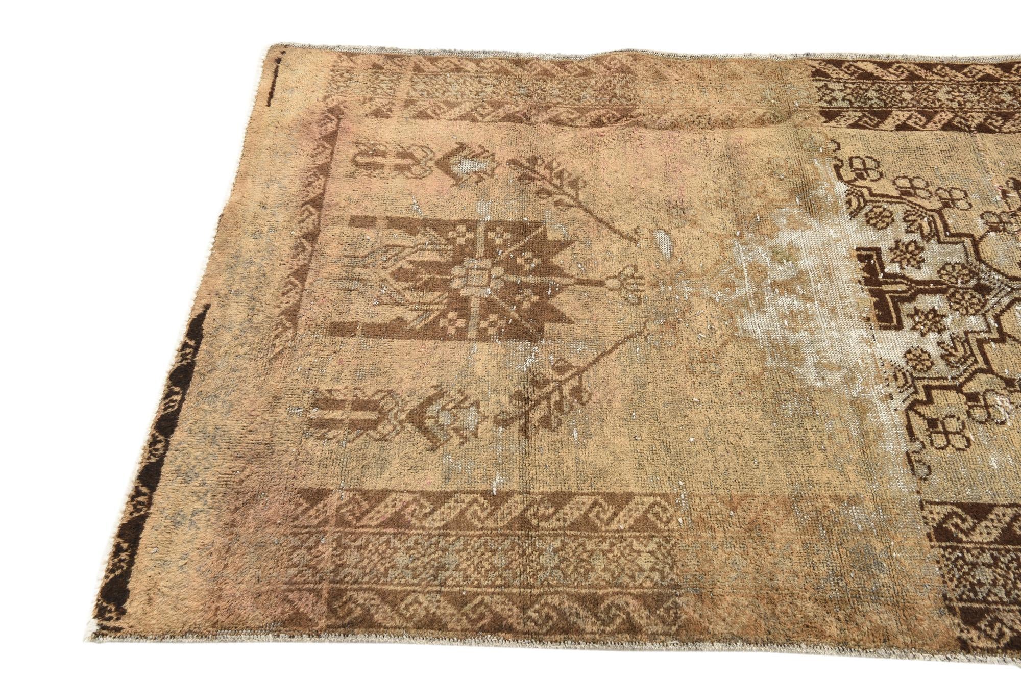 3' 10 x 6' Hand Knotted Ultra Vintage Persian Wool Rug
