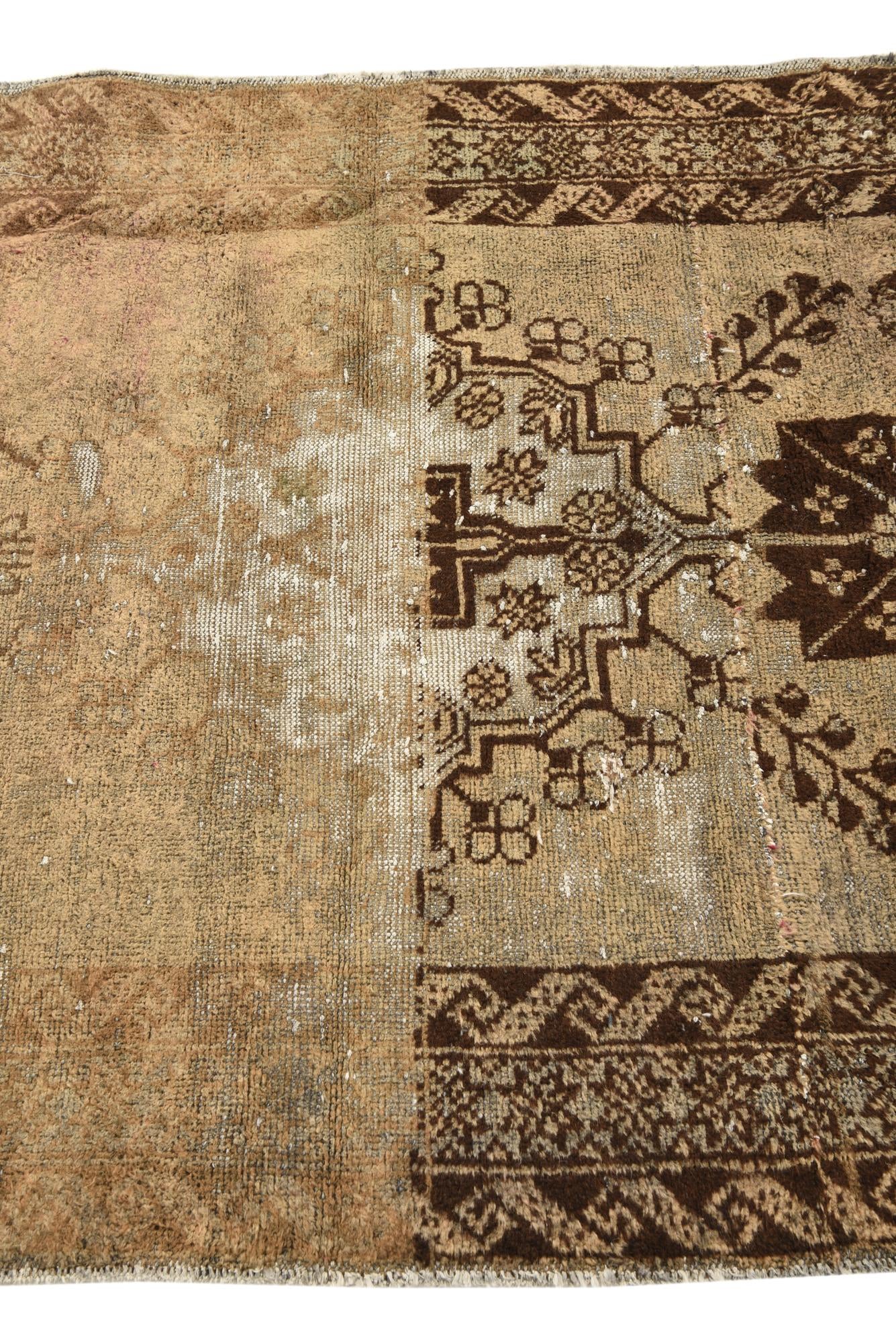 3' 10 x 6' Hand Knotted Ultra Vintage Persian Wool Rug