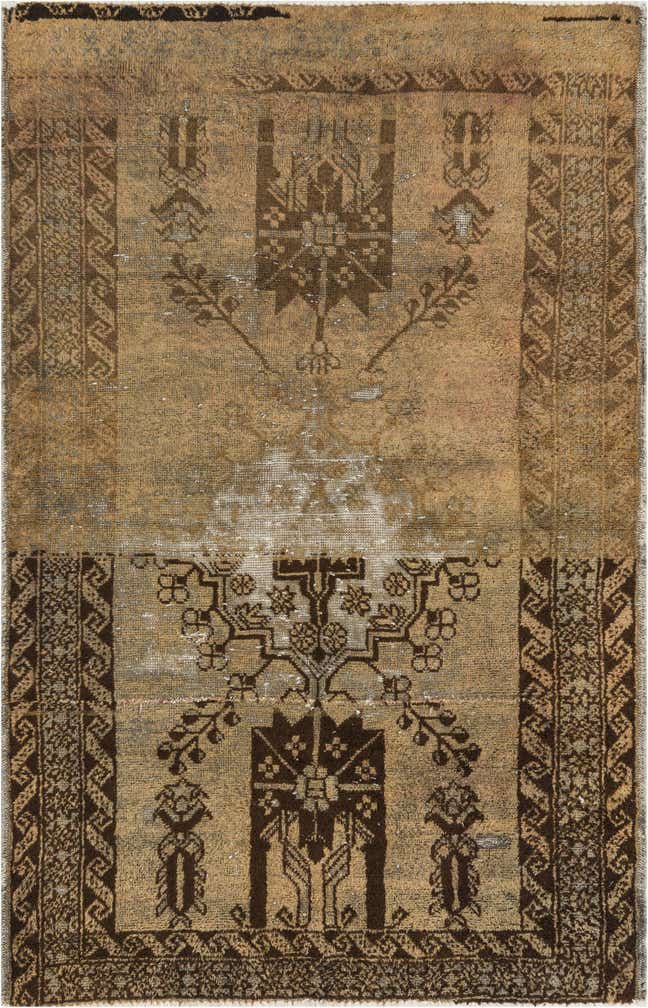 3' 10 x 6' Hand Knotted Ultra Vintage Persian Wool Rug