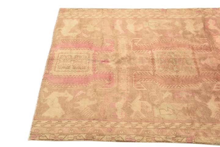 3' 7 x 6' 7 Hand Knotted Ultra Vintage Persian Wool Rug