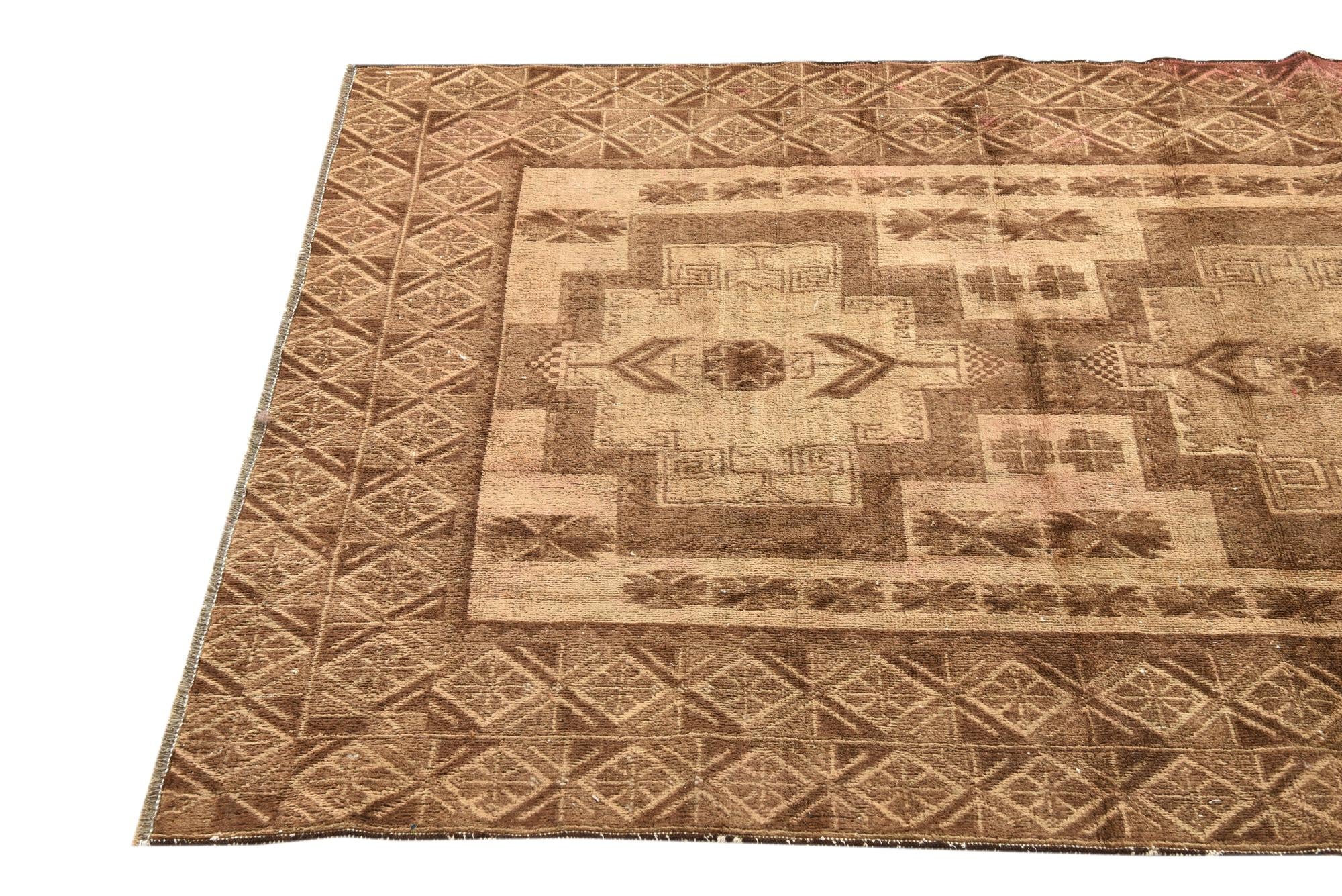 3' 10 x 7' Hand Knotted Ultra Vintage Persian Wool Rug