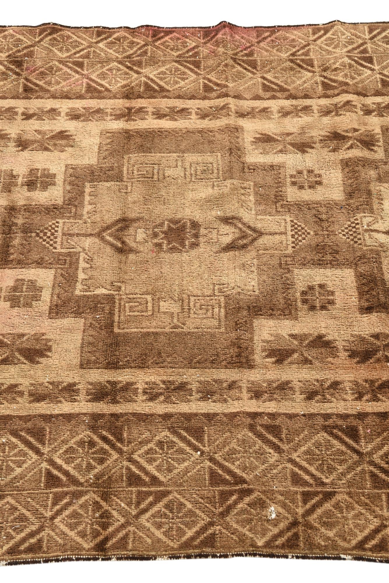 3' 10 x 7' Hand Knotted Ultra Vintage Persian Wool Rug