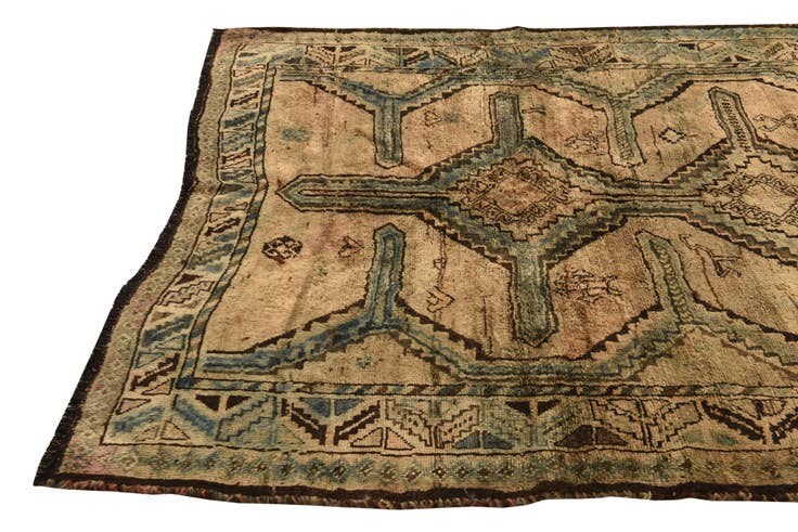 Detail image of 5' 2 x 9' 3 Hand Knotted Ultra Vintage Persian Wool Rug