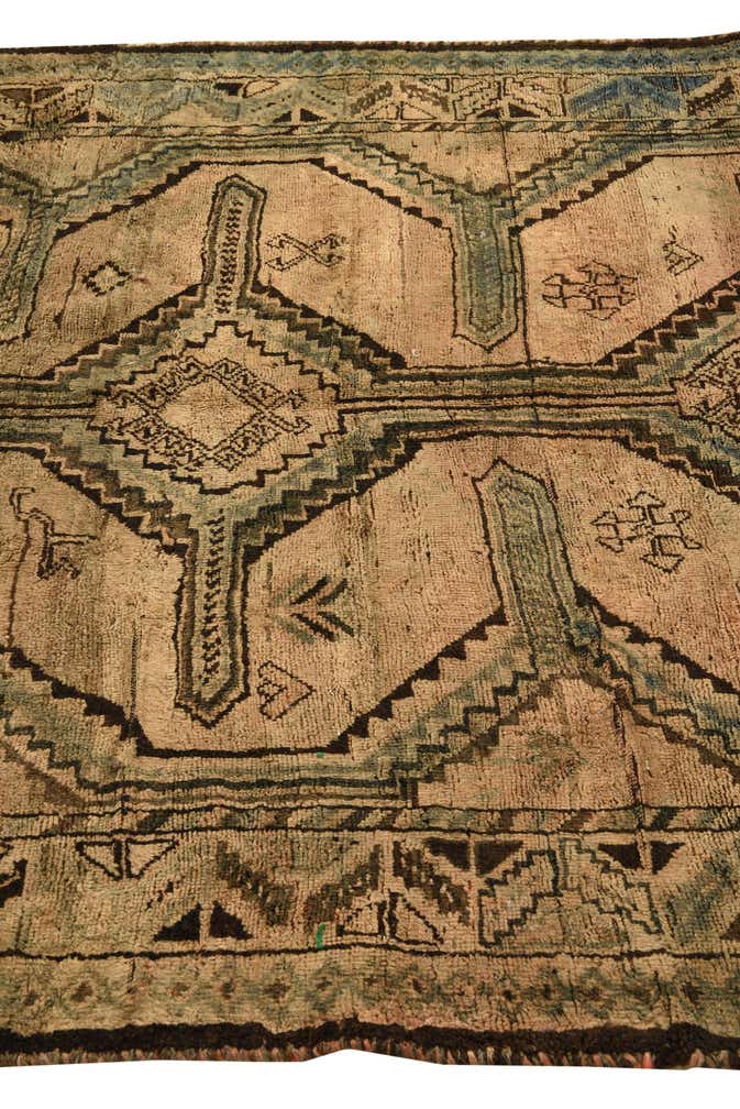 5' 2 x 9' 3 Hand Knotted Ultra Vintage Persian Wool Rug