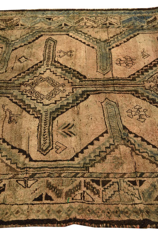 Detail image of 5' 2 x 9' 3 Hand Knotted Ultra Vintage Persian Wool Rug