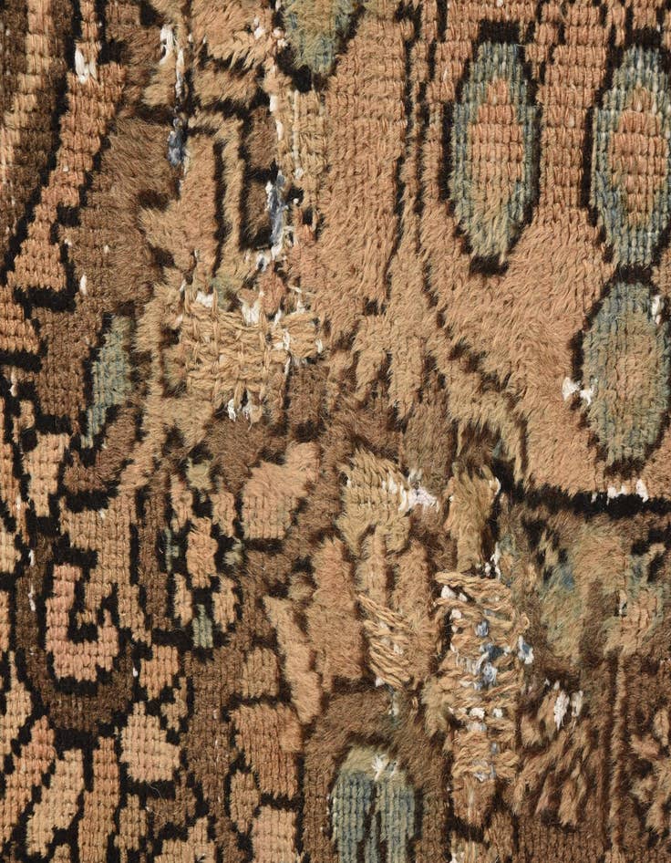 Detail image of 5' 8 x 8' 9  Hand Knotted Ultra Vintage Persian Wool Rug