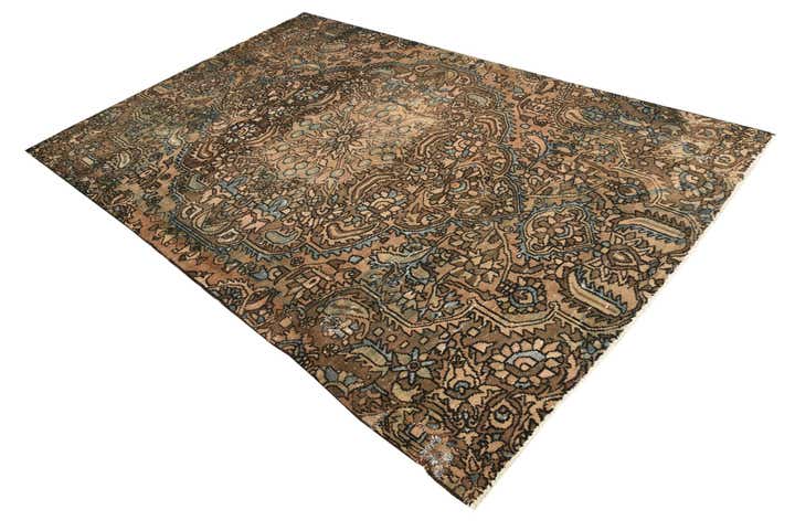 5' 8 x 8' 9 Hand Knotted Ultra Vintage Persian Wool Rug