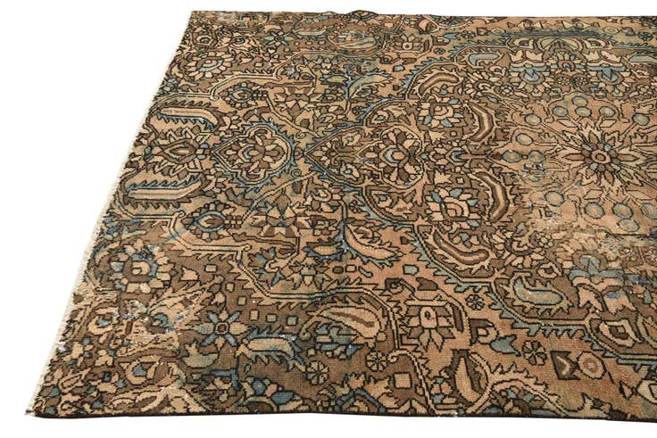 Detail image of 5' 8 x 8' 9 Hand Knotted Ultra Vintage Persian Wool Rug