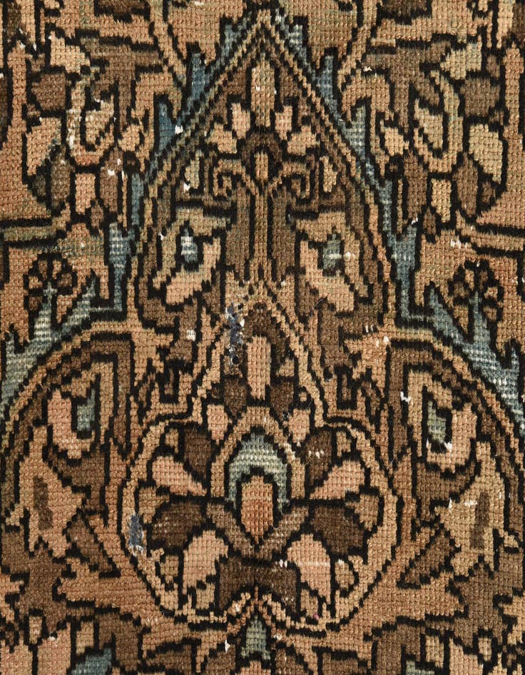 Detail image of 5' 8 x 8' 9  Hand Knotted Ultra Vintage Persian Wool Rug