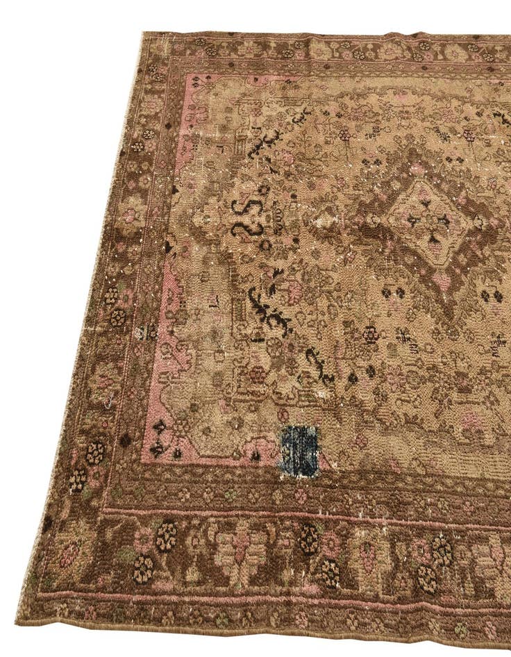 Detail image of 6' 3 x 8' 10  Hand Knotted Ultra Vintage Persian Wool Rug