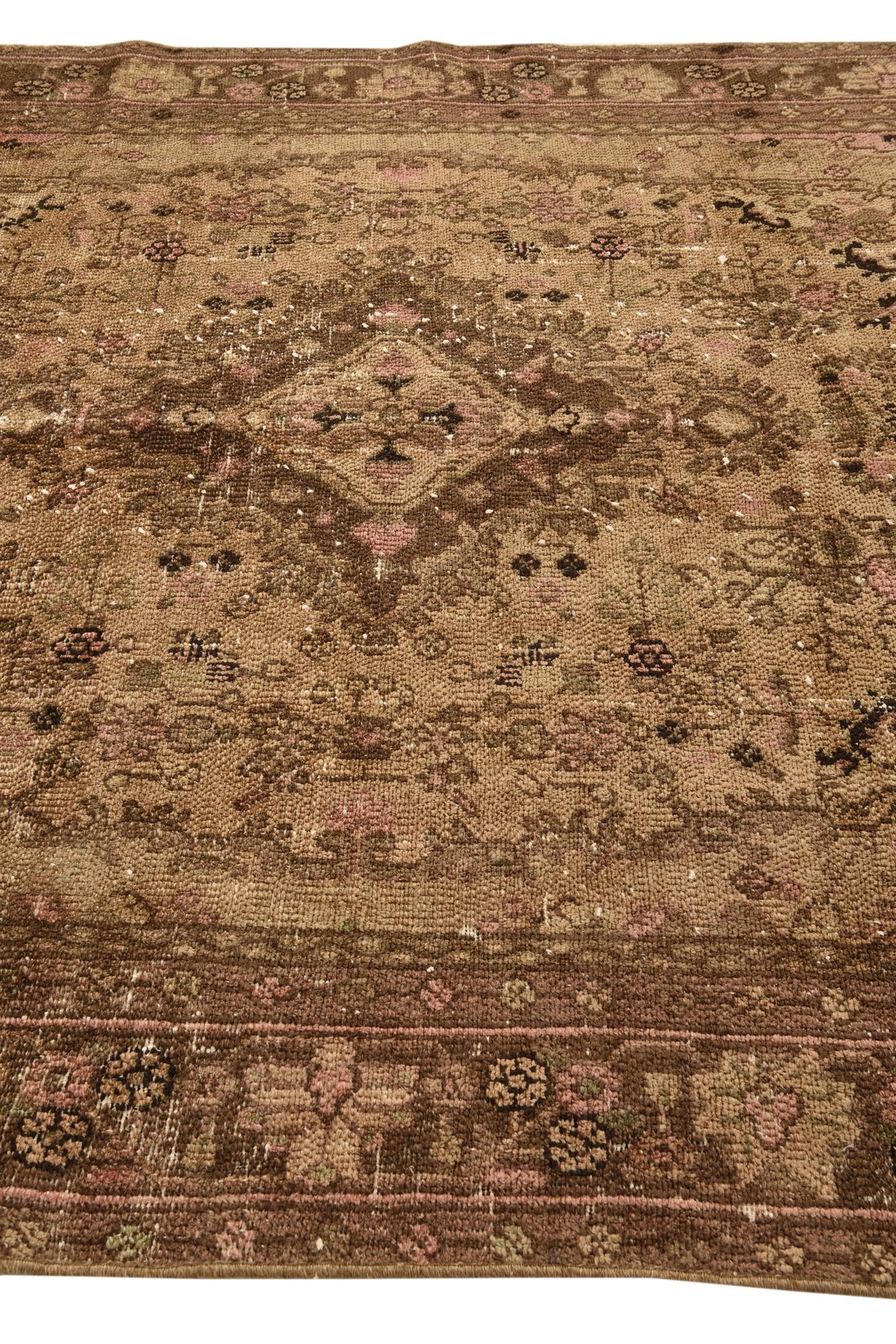 6' 3 x 8' 10 Hand Knotted Ultra Vintage Persian Wool Rug
