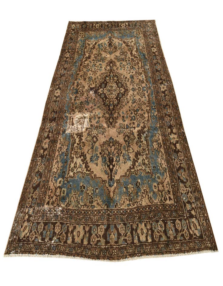 Detail image of 6' 8 x 9' 10  Hand Knotted Ultra Vintage Persian Wool Rug