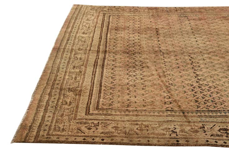 Detail image of 6' 4 x 10' 3 Hand Knotted Ultra Vintage Persian Wool Rug