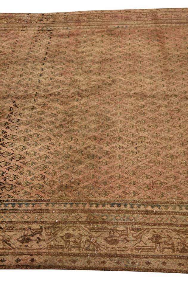 Detail image of 6' 4 x 10' 3 Hand Knotted Ultra Vintage Persian Wool Rug