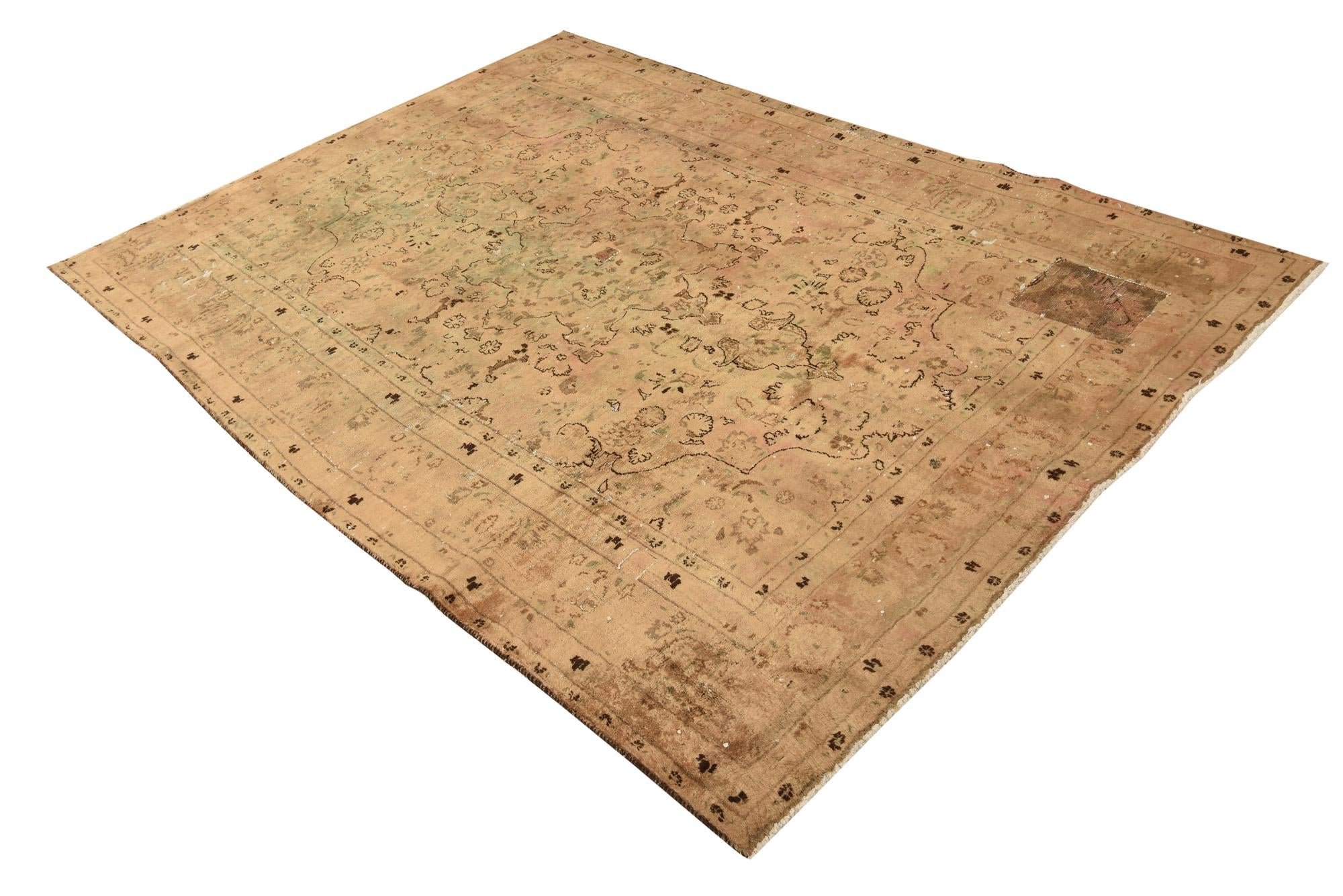 6' x 8' 10 Hand Knotted Ultra Vintage Persian Wool Rug