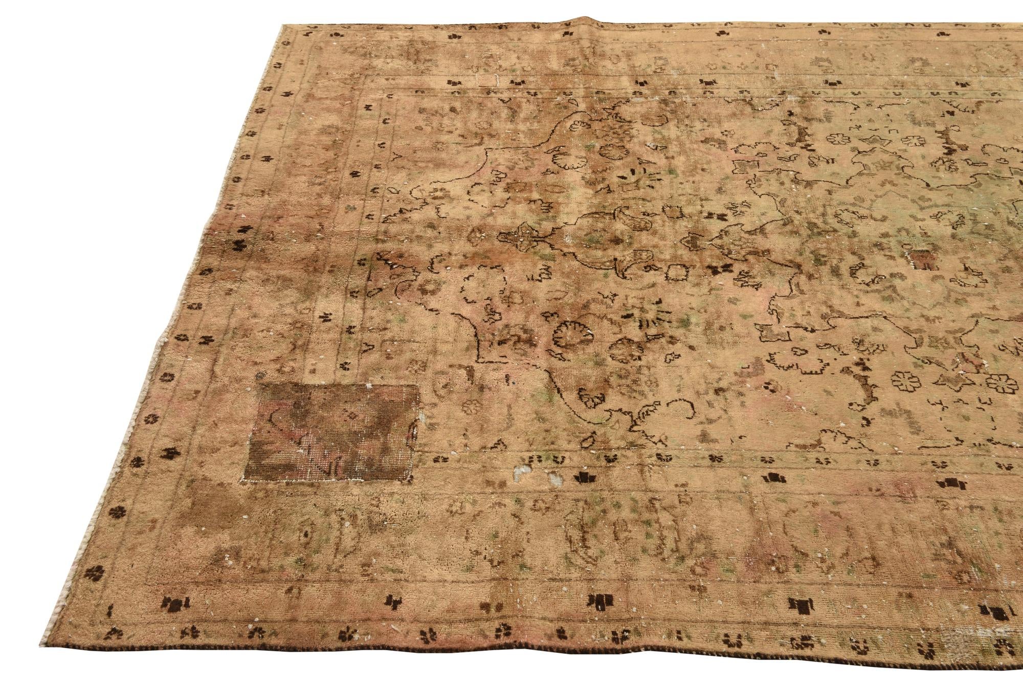 6' x 8' 10 Hand Knotted Ultra Vintage Persian Wool Rug