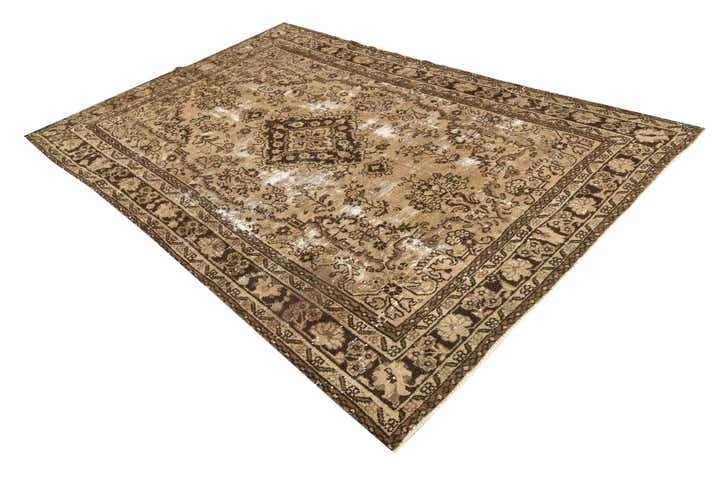 6' 5 x 9' 10 Hand Knotted Ultra Vintage Persian Wool Rug