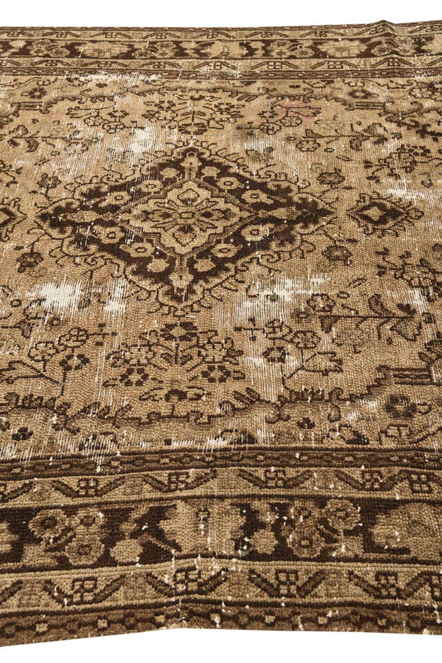 Detailfoto van 195cm x 300cm Handgeknoopt Ultra Vintage Perzisch Wol Vloerkleed