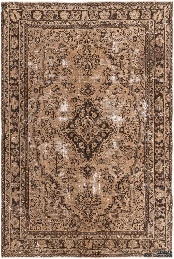 6' 5 x 9' 10 Hand Knotted Ultra Vintage Persian Wool Rug