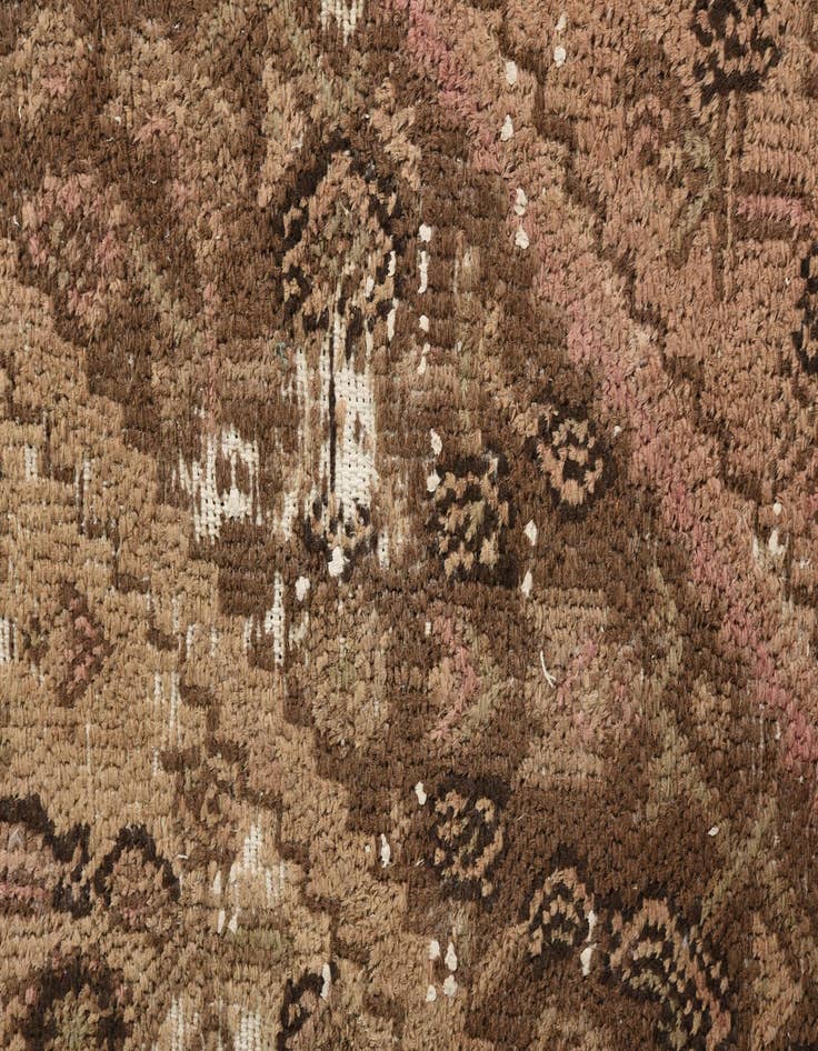 Detail image of 6' 6 x 9' 9  Hand Knotted Ultra Vintage Persian Wool Rug