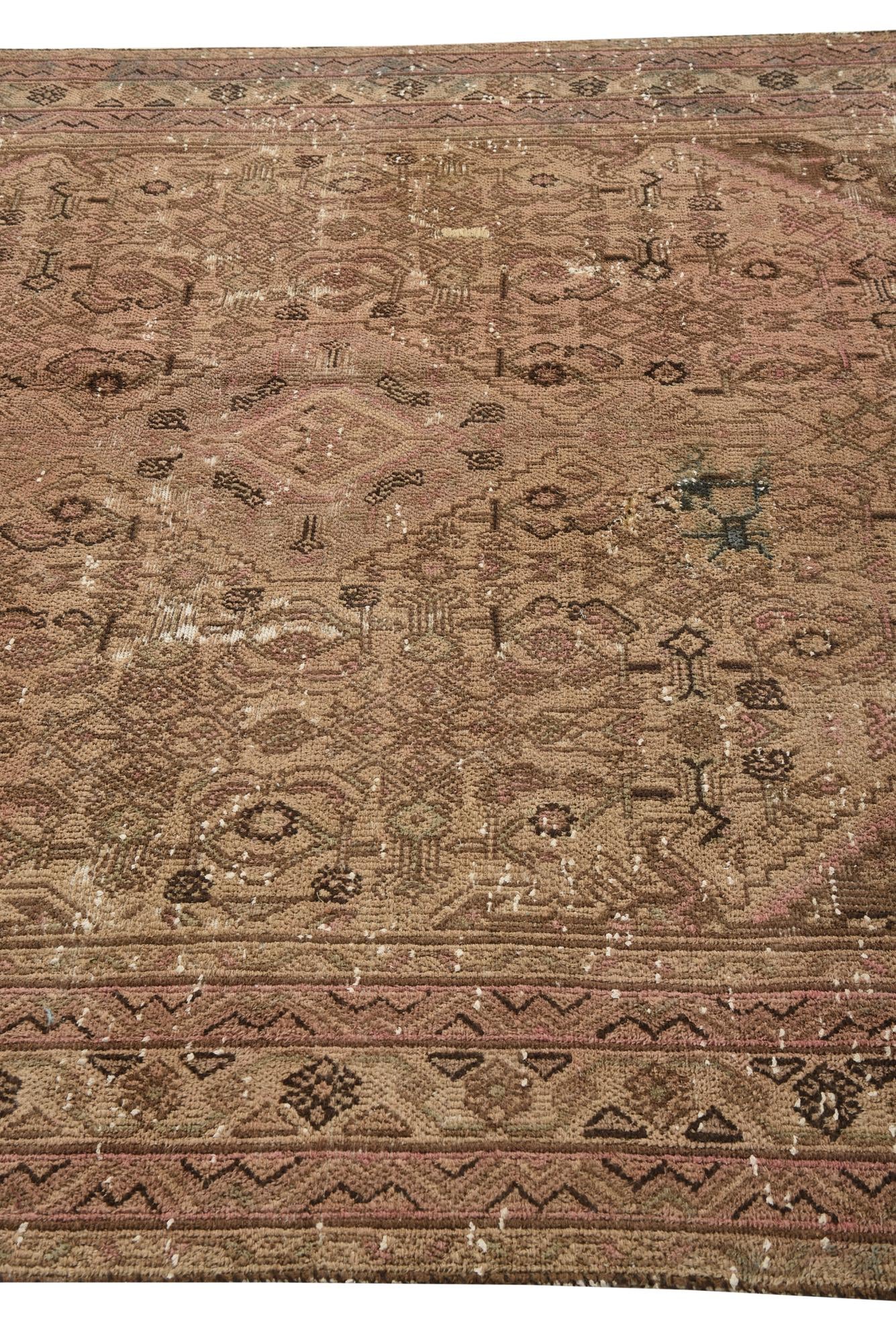 6' 6 x 9' 9 Hand Knotted Ultra Vintage Persian Wool Rug