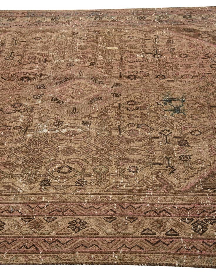 Detail image of 6' 6 x 9' 9  Hand Knotted Ultra Vintage Persian Wool Rug