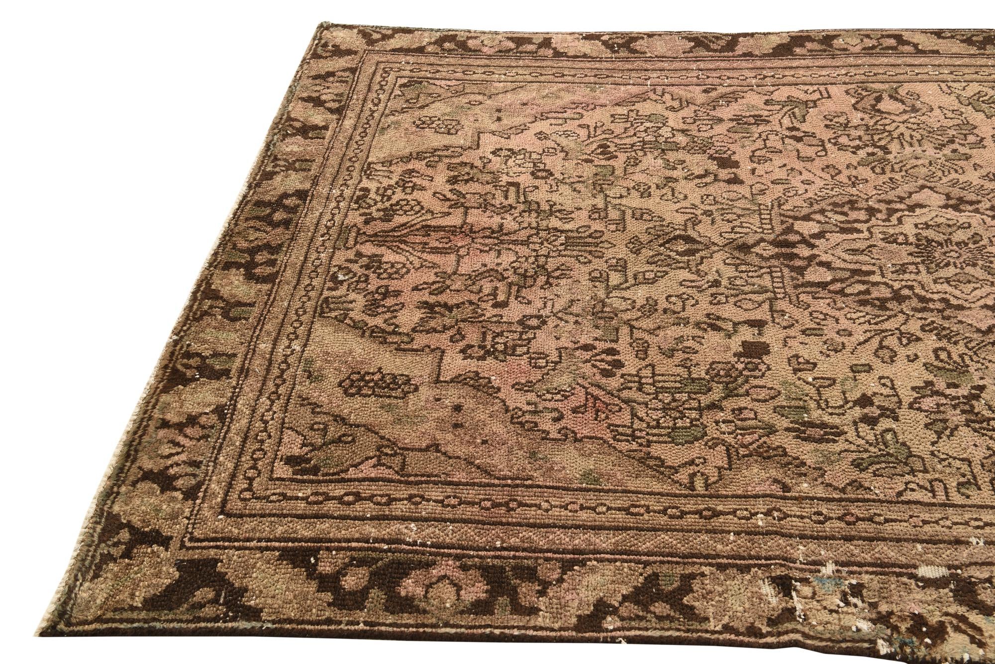 180cm x 280cm Hand Knotted Ultra Vintage Persian Wool Rug