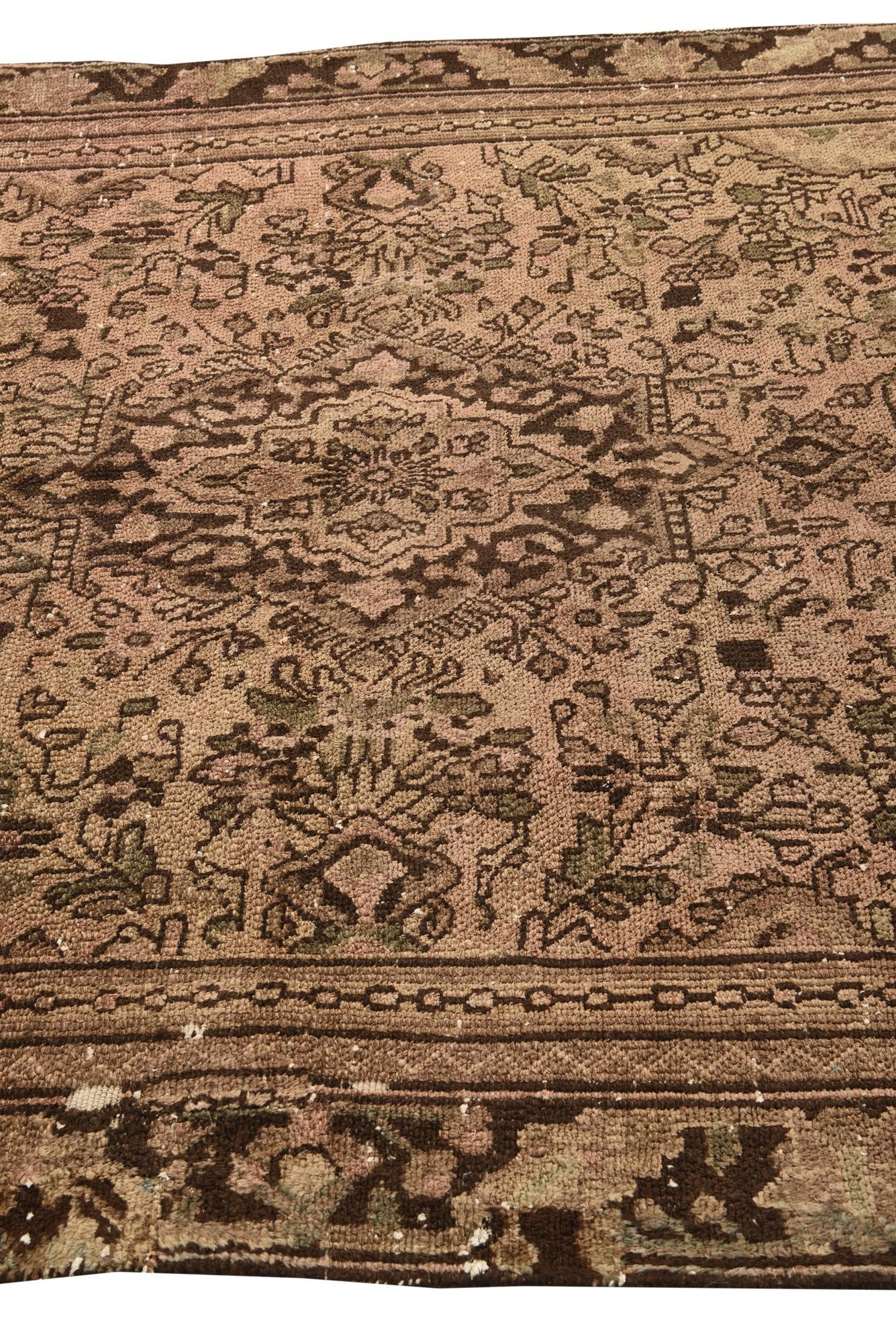 180cm x 280cm Hand Knotted Ultra Vintage Persian Wool Rug