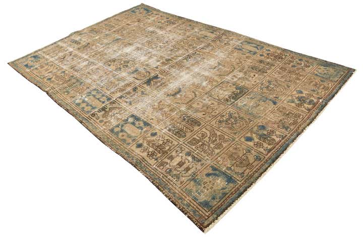5' 6 x 8' 4 Hand Knotted Ultra Vintage Persian Wool Rug