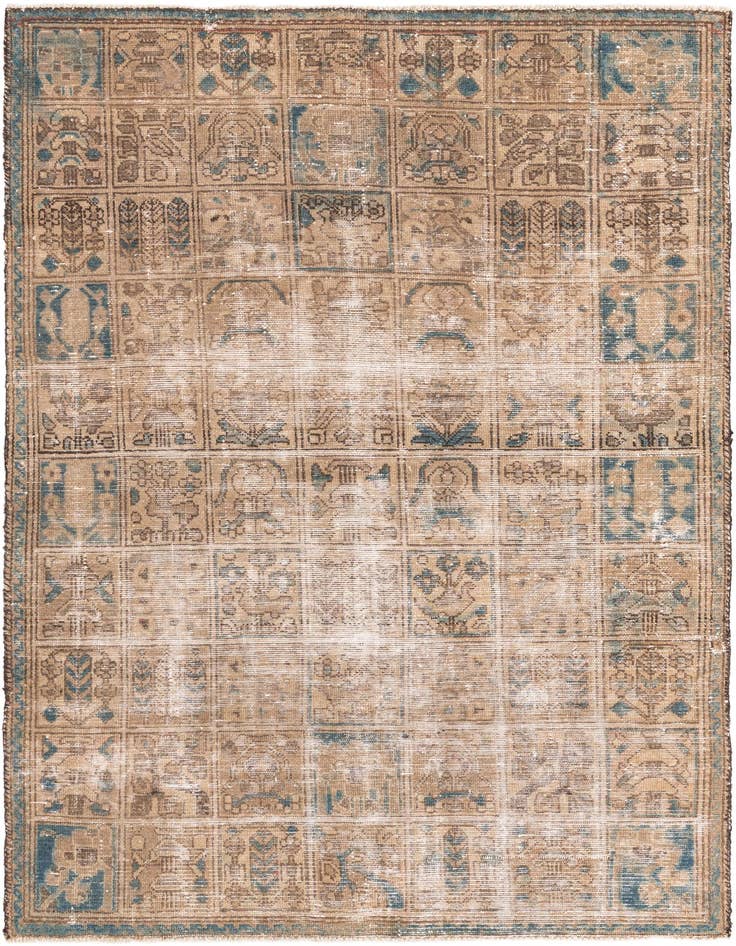 Detail image of 5' 6 x 8' 4 Hand Knotted Ultra Vintage Persian Wool Rug