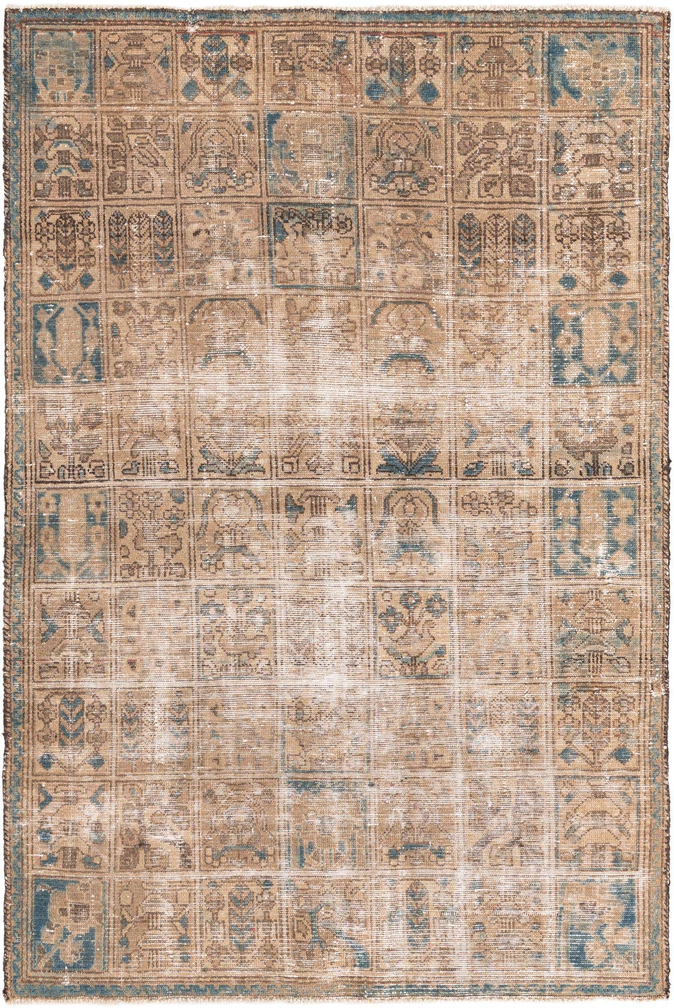 5' 6 x 8' 4 Hand Knotted Ultra Vintage Persian Wool Rug