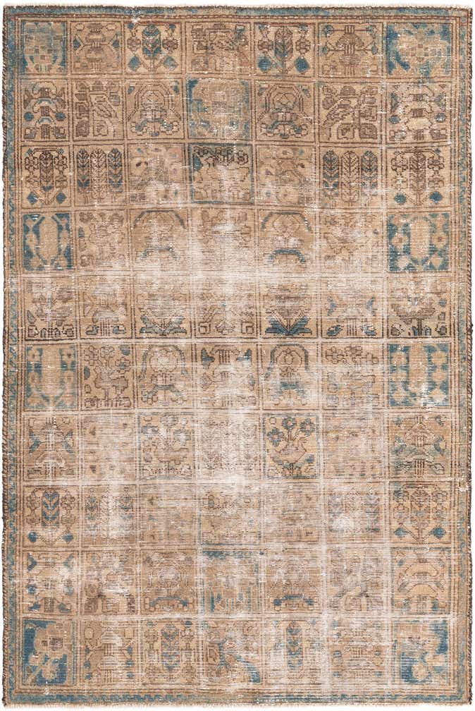 5' 6 x 8' 4 Hand Knotted Ultra Vintage Persian Wool Rug