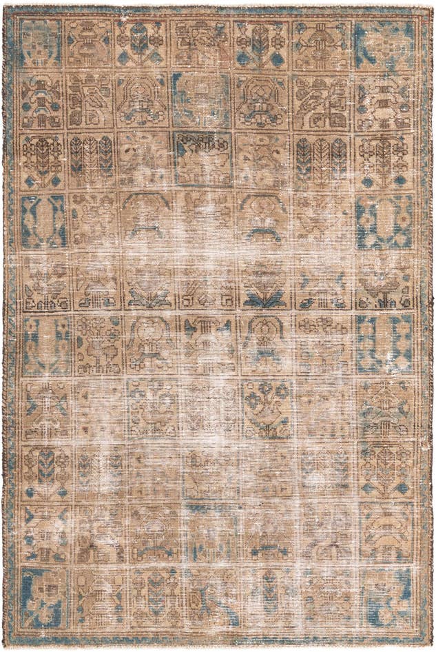 Detail image of 5' 6 x 8' 4 Hand Knotted Ultra Vintage Persian Wool Rug