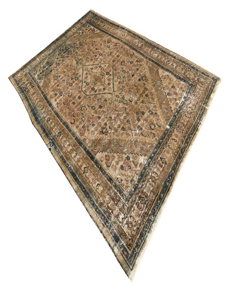 Detail image of 7' x 10' 4  Hand Knotted Ultra Vintage Persian Wool Rug