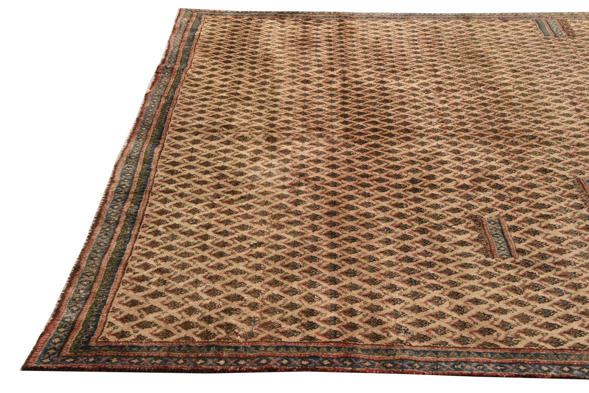 7' x 8' 10 Hand Knotted Ultra Vintage Persian Wool Rug