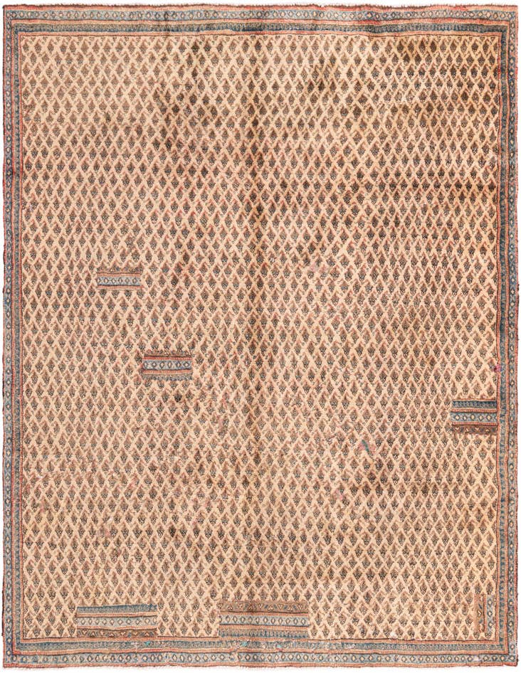Detail image of 7' x 8' 10 Hand Knotted Ultra Vintage Persian Wool Rug