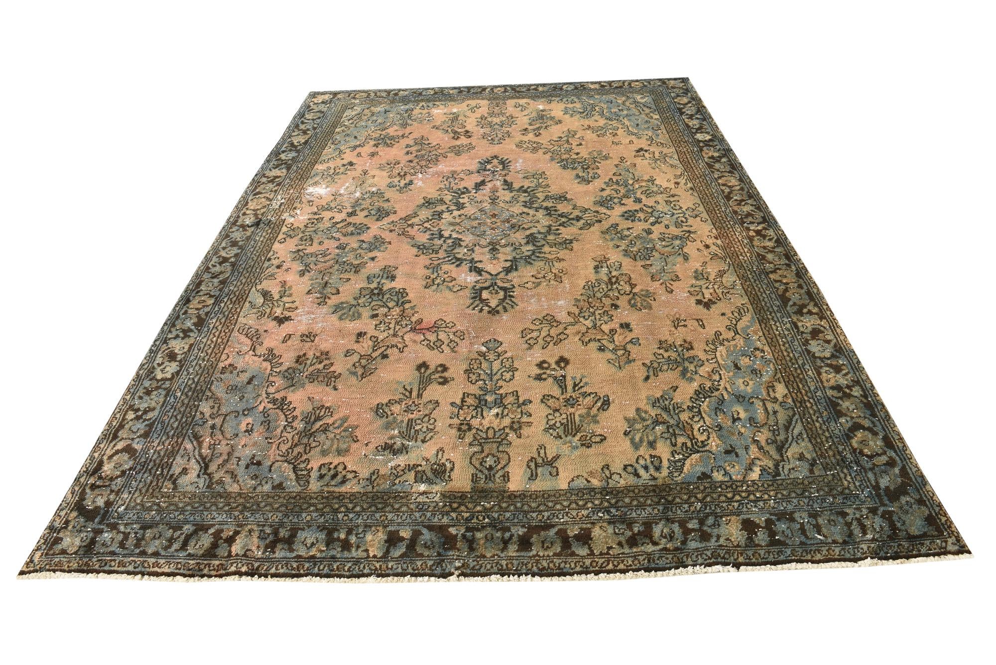 8' 1 x 11' 3 Hand Knotted Ultra Vintage Persian Wool Rug