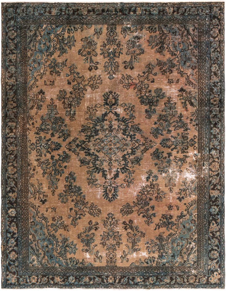 Detail image of 8' 1 x 11' 3 Hand Knotted Ultra Vintage Persian Wool Rug