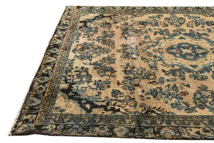 6' 1 x 9' Hand Knotted Ultra Vintage Persian Wool Rug