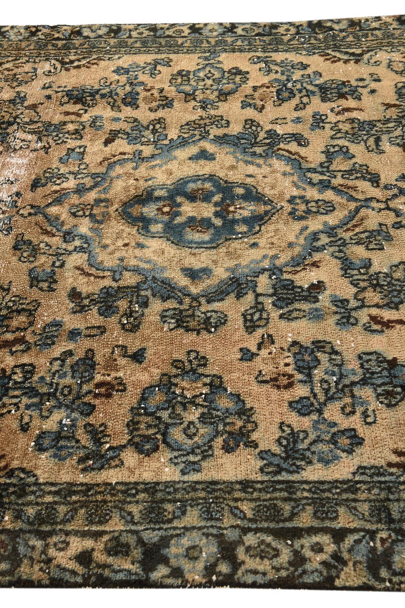 6' 1 x 9' Hand Knotted Ultra Vintage Persian Wool Rug