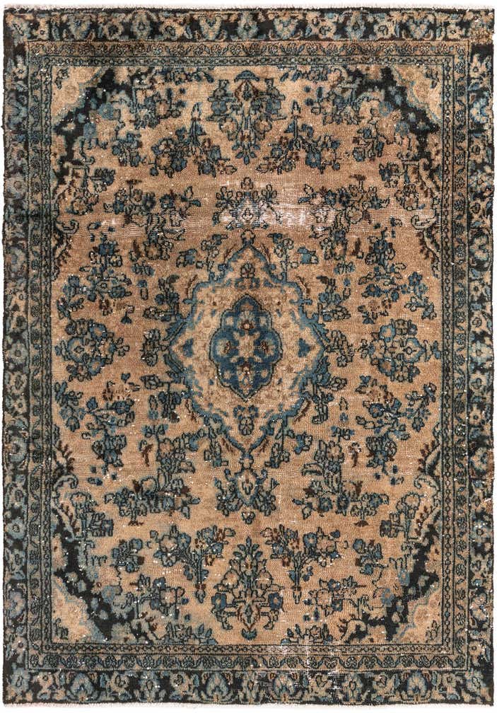 6' 1 x 9' Hand Knotted Ultra Vintage Persian Wool Rug