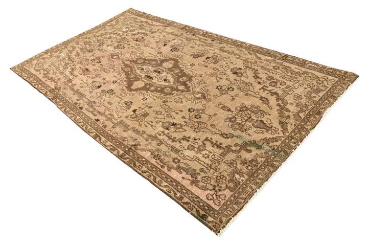 4' 8 x 8' 6 Hand Knotted Ultra Vintage Persian Wool Rug