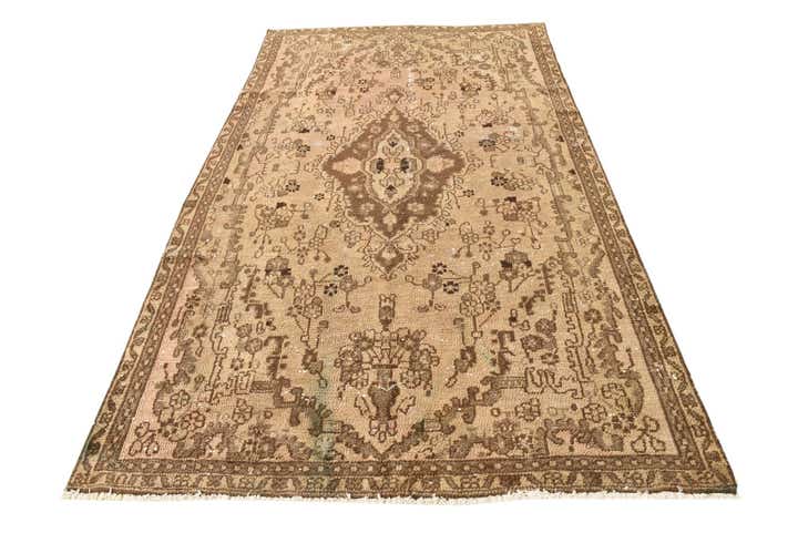 4' 8 x 8' 6 Hand Knotted Ultra Vintage Persian Wool Rug