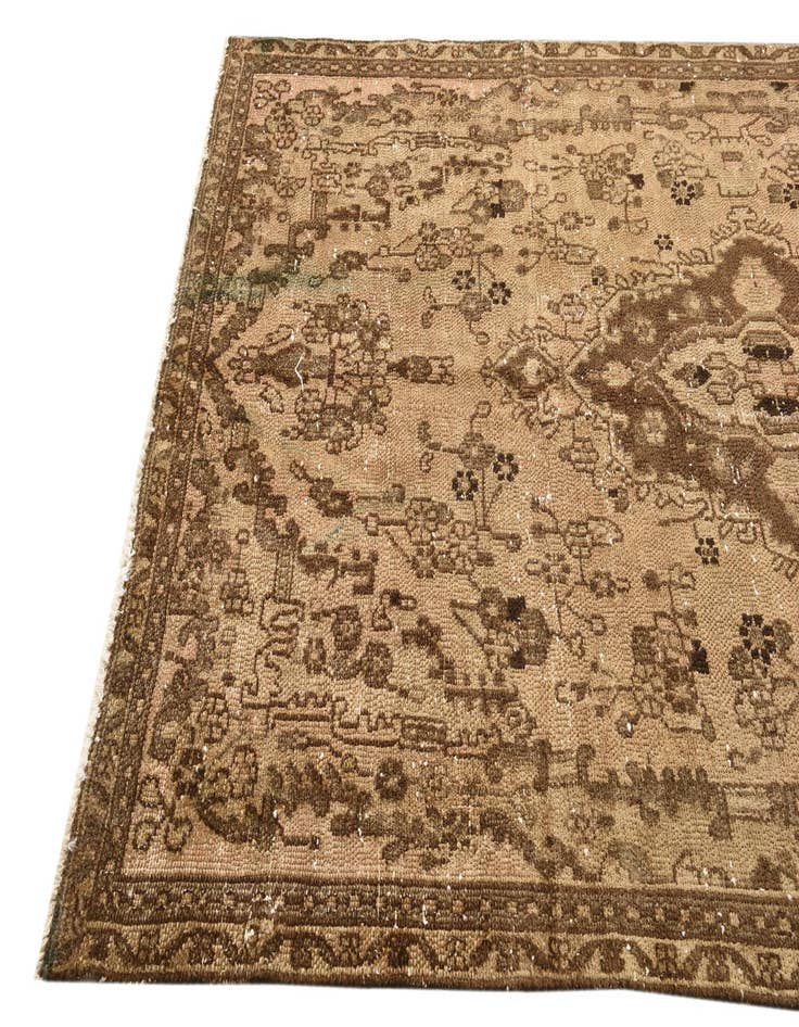 Detail image of 4' 8 x 8' 6  Hand Knotted Ultra Vintage Persian Wool Rug