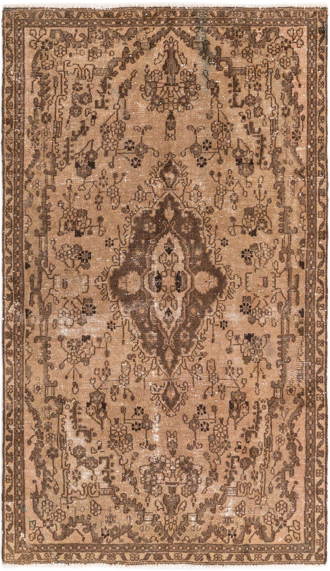 4' 8 x 8' 6 Hand Knotted Ultra Vintage Persian Wool Rug